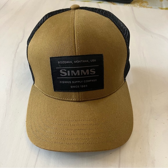 Simms Original Patch Trucker Cap in Bronze/Black - Picture 2 of 9